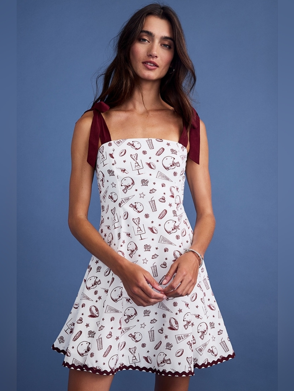 Game Day Football Print Mini Dress